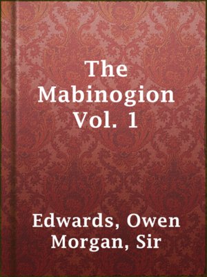 cover image of The Mabinogion Vol. 1
